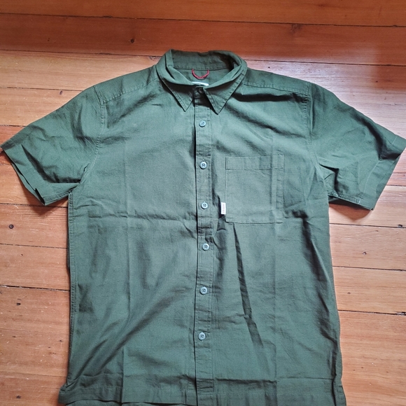 Topo Designs Route shirt, men's MD, Olive green - Picture 2 of 5